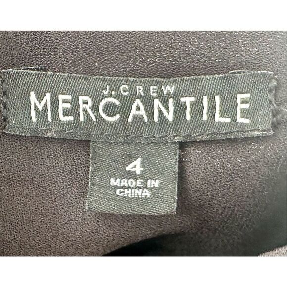 J Crew size 4 black Ruffle Pintuck Dress long sleeve - Picture 10 of 15